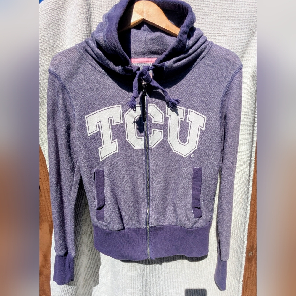 TCU fans!  Purple TCU Zip-Up Hoodie, small